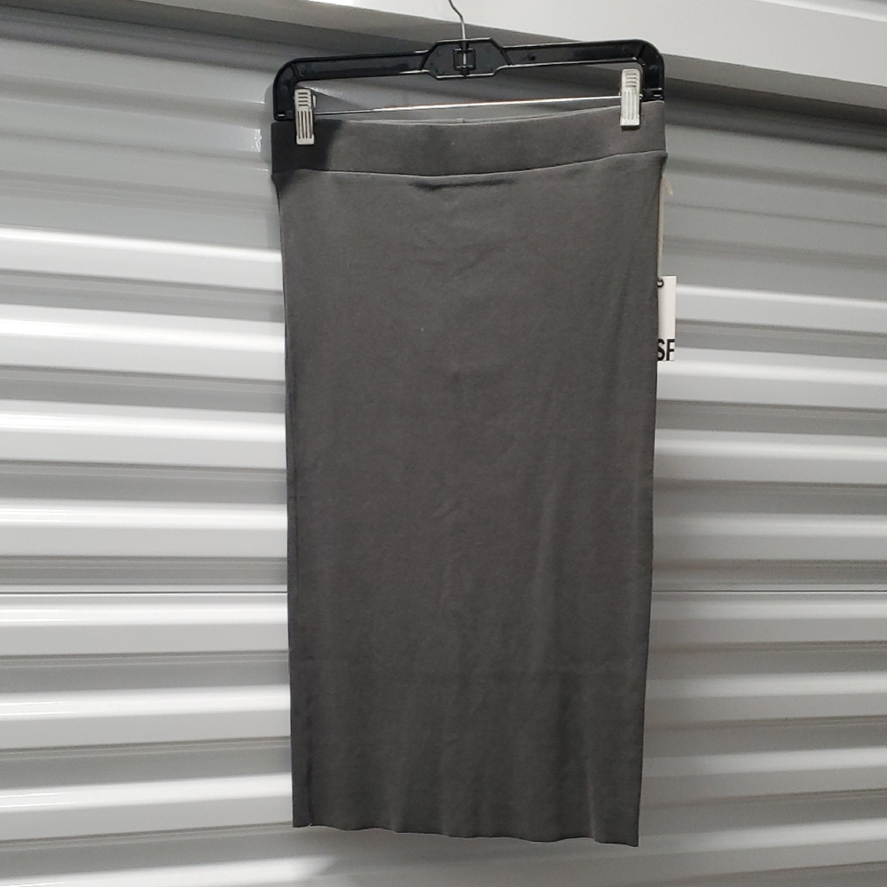 NSF Gray Pencil Skirt Knee-Length Workwear